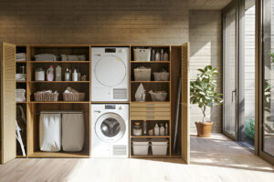 A graphic showing four laundry folding styles with an invitation to vote on the favorite.